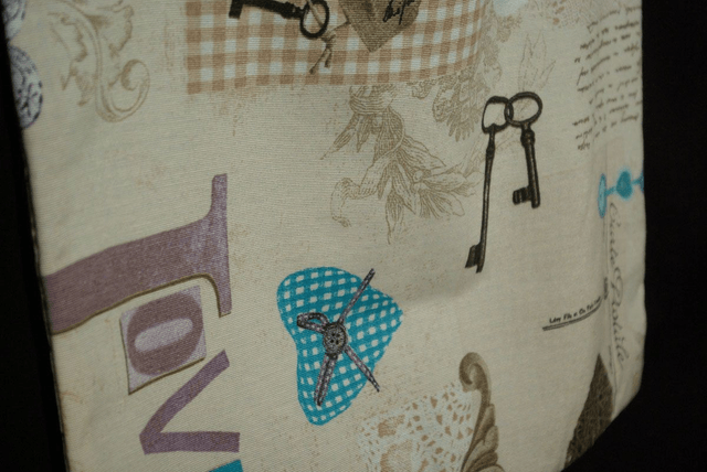 927-Tote bag "Love" sans fermeture L40 x H30 cm