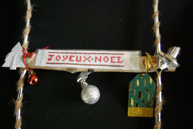 861-Echelle de Noël L28xH90 cm