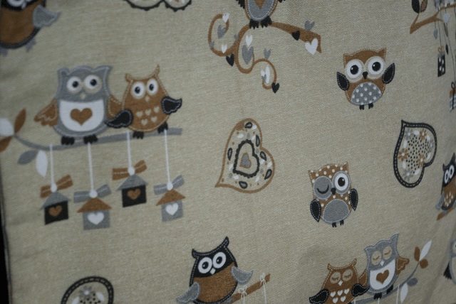 926-Tote bag "Hibou" sans fermeture L40 x H30 cm