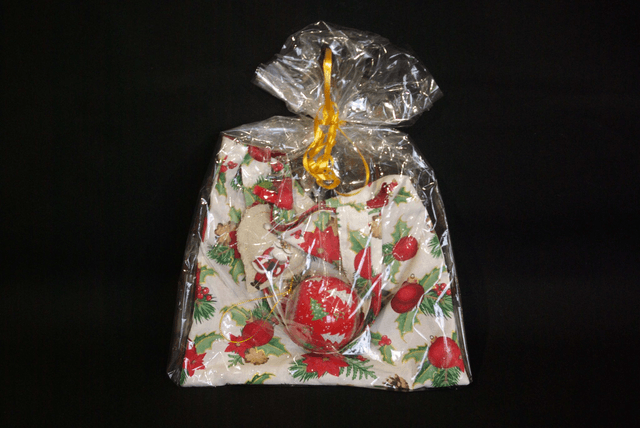 867-Sac enfant + déco Noël L24 x H20 cm