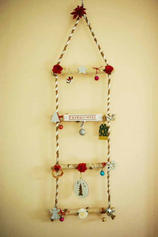 861-Echelle de Noël L28xH90 cm