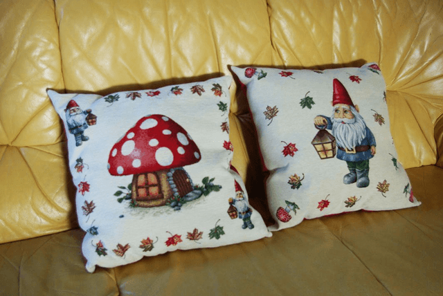 875.00/.01-Coussin en tissu d&#039;ameublement Noël 42x42cm 